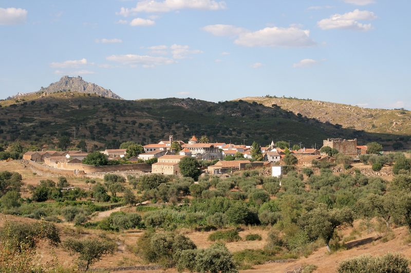 Idanha-a-Velha with Monsanto in the distance